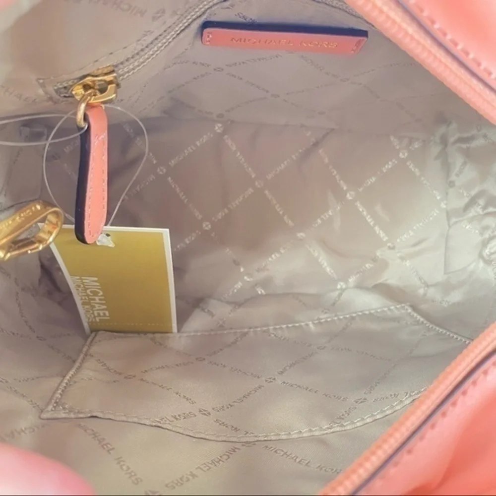 Michael Kors XS Satchel Crossbody Tote Bag Logo Embossed Top Zip Designer Purse